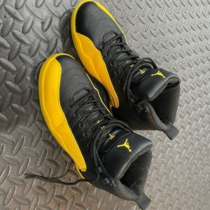 Jordan 12s gold and black